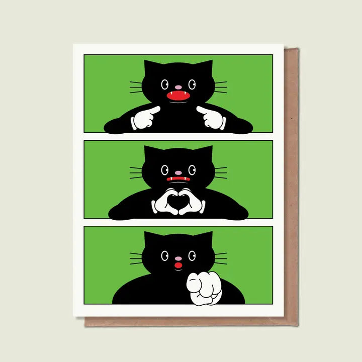 Épée Lapin Studio • I Love You Cat Greeting Card