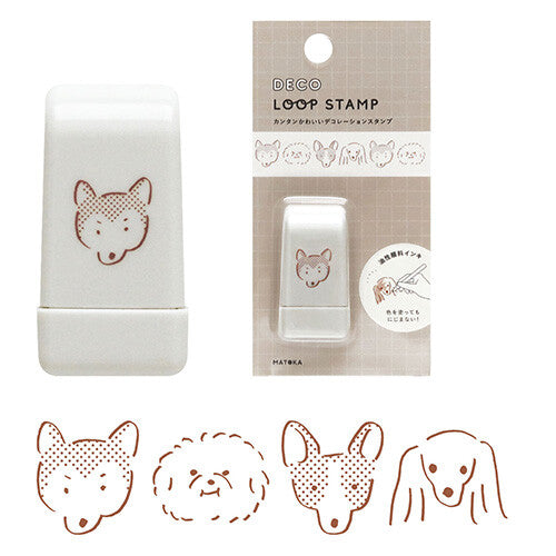 Deco • Good Dogs Loop Stamp, Imported Japan