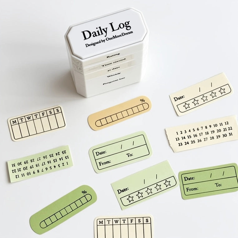 Daily Log 5-in-1 Stamp Set Planner