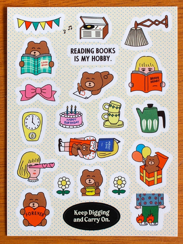 Home Sweet Home Sticker Sheet, Imported South Korea