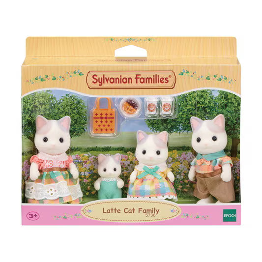 Calico Critters • Sylvanian Families, Latte Cat Family, Imported Japan
