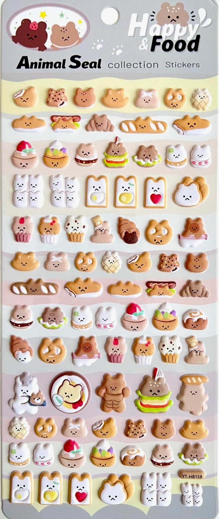 Puffy Bear Pastries Sticker Sheets