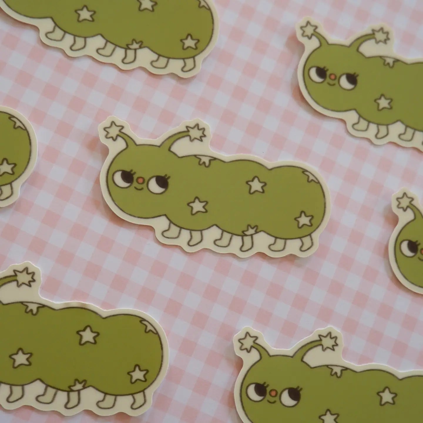 Clunky Picnic • Glow in the Dark Glow Worm Vinyl Sticker
