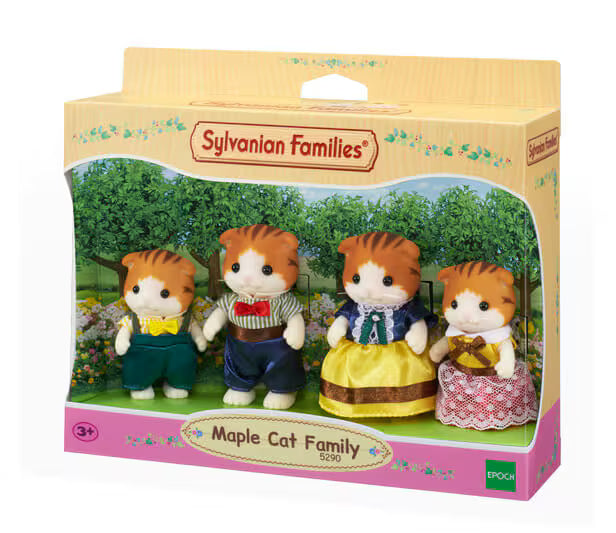 Calico Critters • Sylvanian Families, Maple Cat Family, Imported Japan
