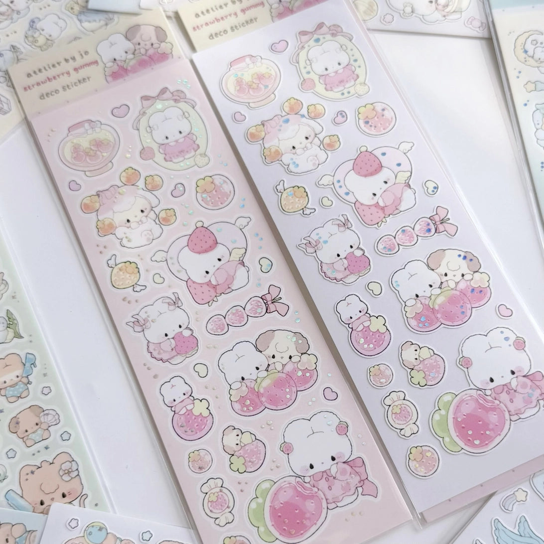 Atelier by Jo • Strawberry Gummy Deco Sticker Sheet