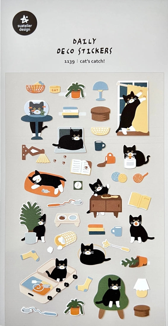 Suatelier Design • Cats Catch Day Stickers