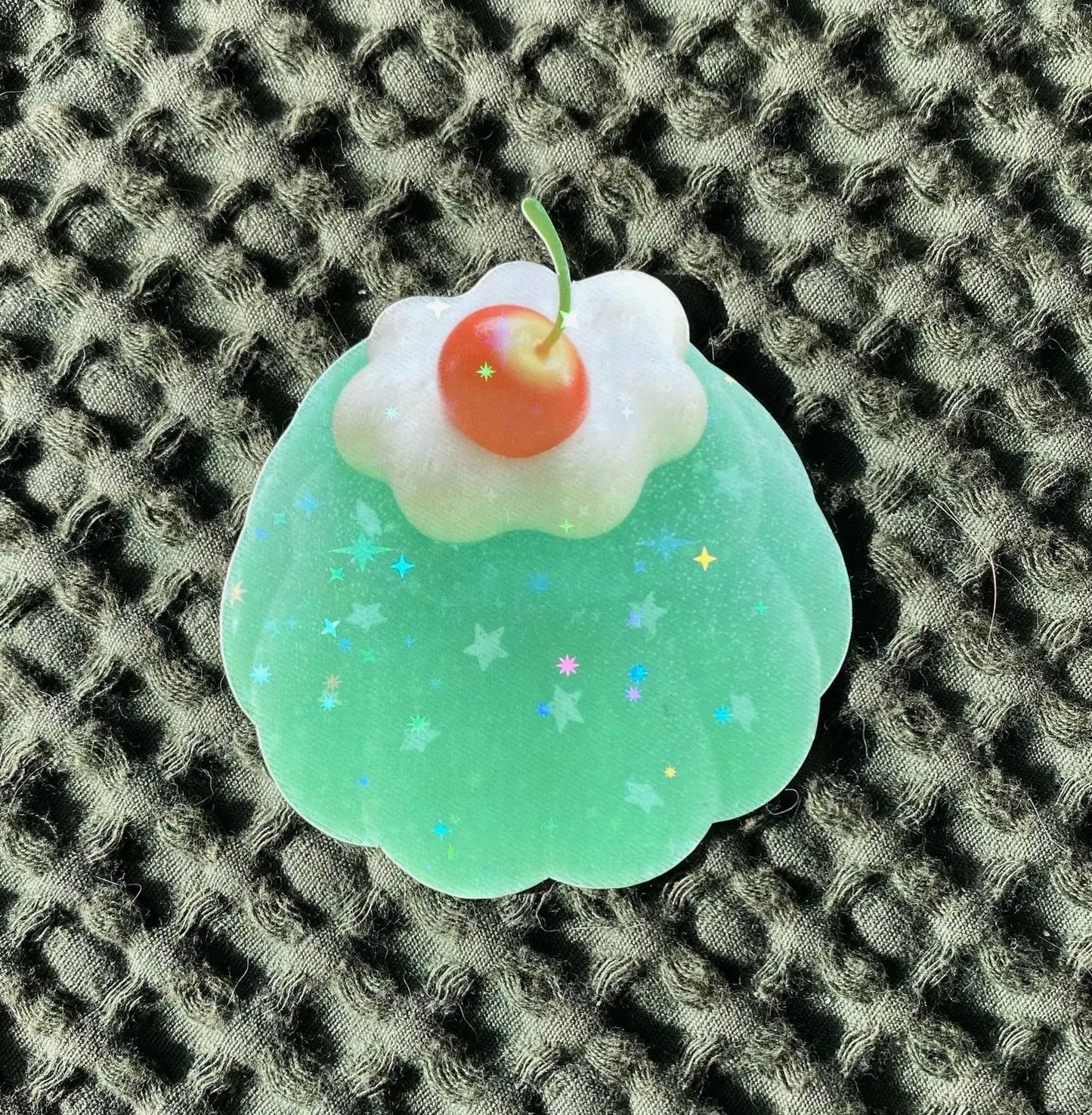 Megoogs Draws • Green Jelly Holographic Sticker