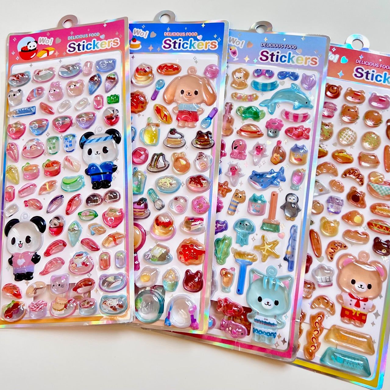 Delicious Foods 3D Hard Puffy Sticker Sheets