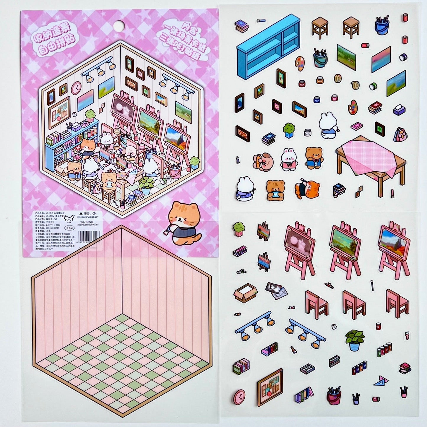Diorama Shops Stores Sticker Sheets