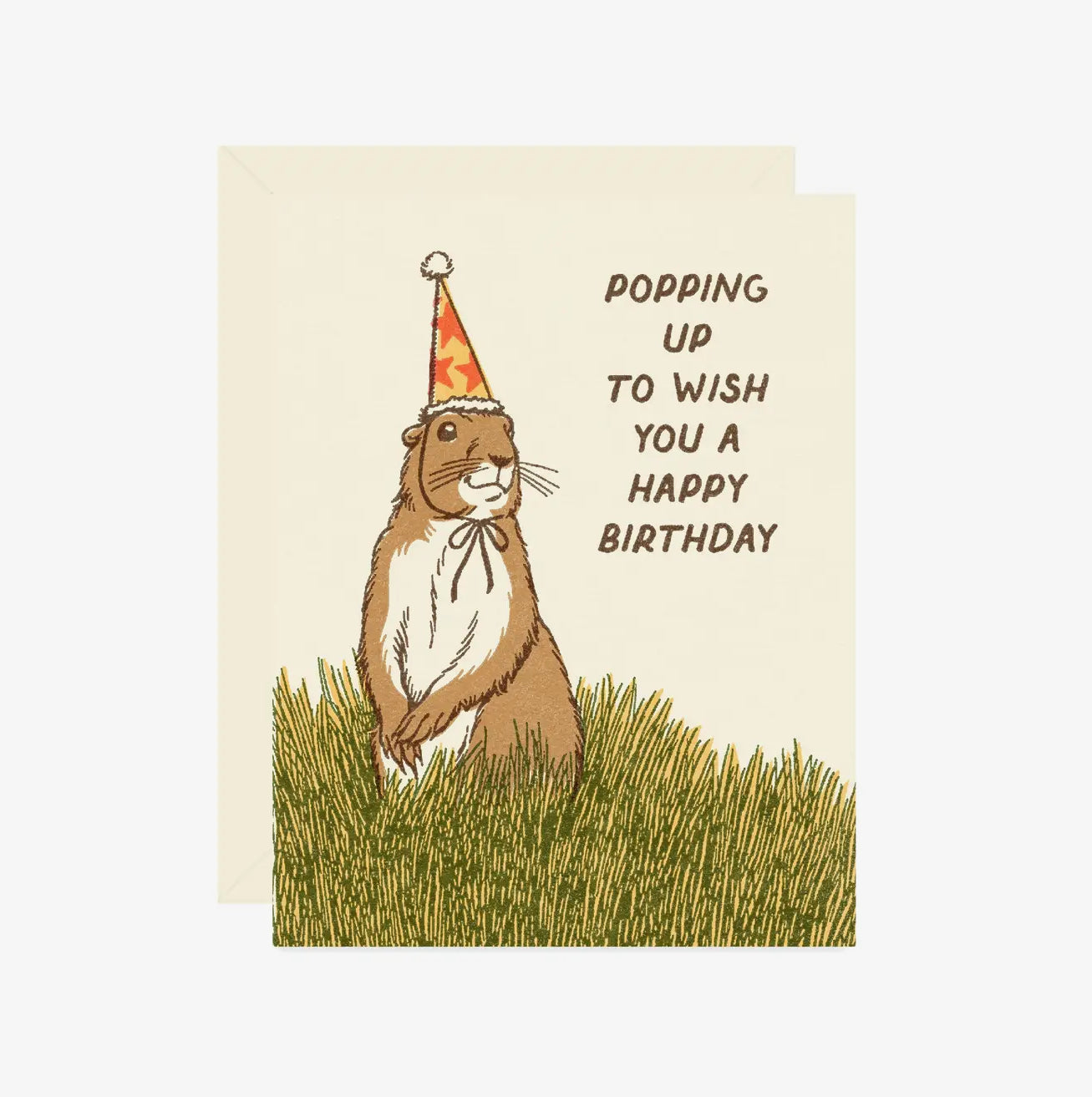 Wallflower • “Popping Up To Wish You A Happy Birthday” Prairie Dog Greeting Card