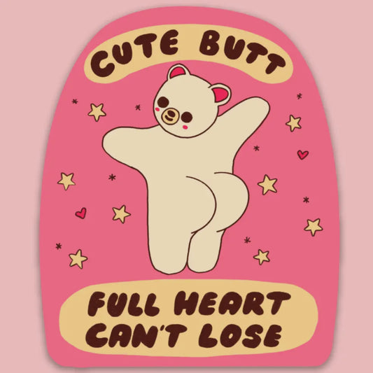 Tender Ghost • Cute Butt, Full Heart Vinyl Sticker