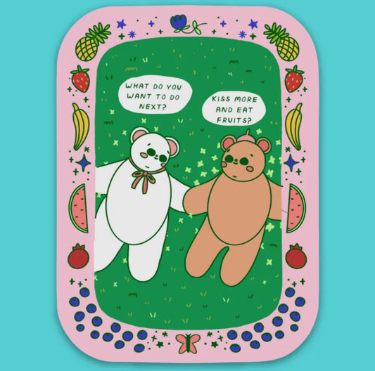 Tender Ghost • Kiss More & Fruits Vinyl Sticker