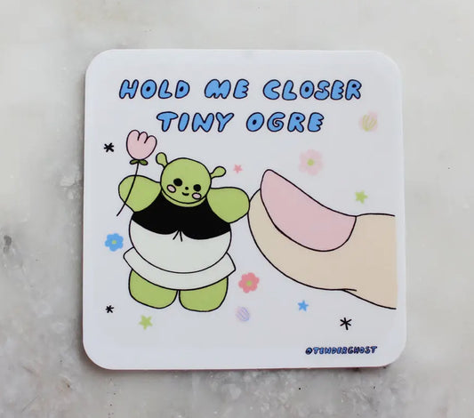 Tender Ghost • Hold Me Closer Tiny Ogre Vinyl Sticker