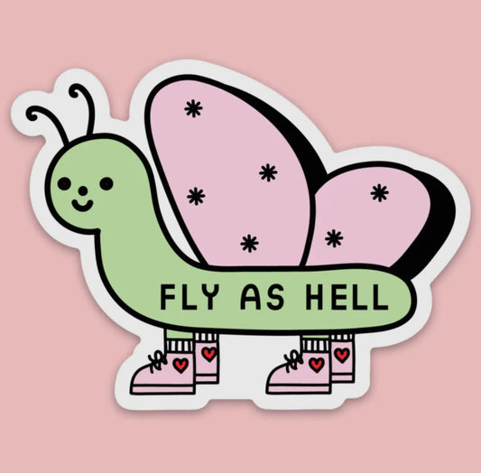 Tender Ghost • Fly As Hell Vinyl Sticker