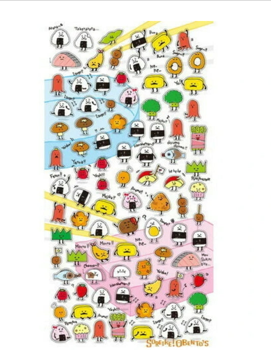 Assorted Sushi Character Stickers, Imported Japan