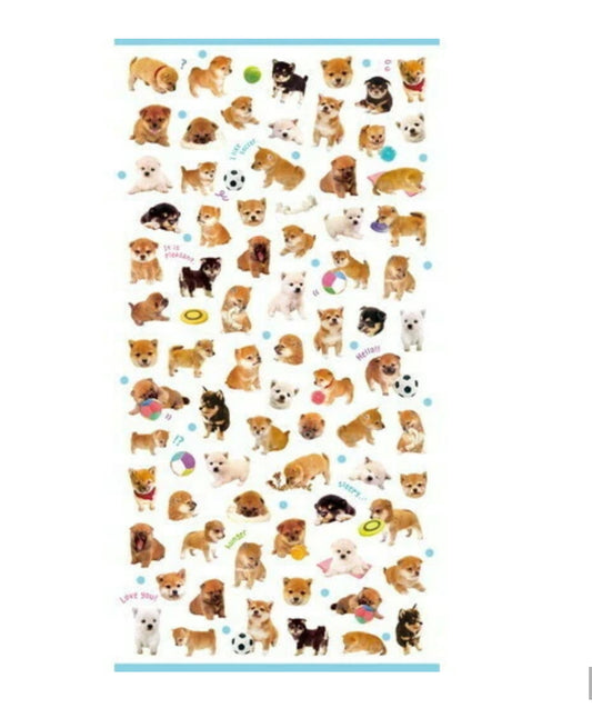 Assorted Shiba Stickers, Imported Japan