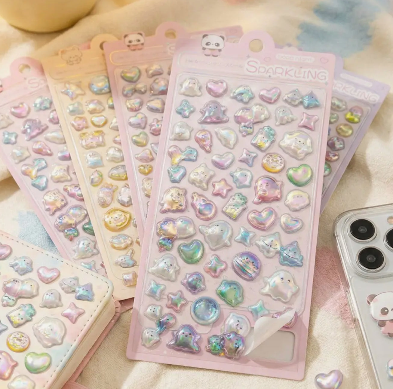 Goodnight Sparkling 3D Puffy Iridescent Sticker Sheet