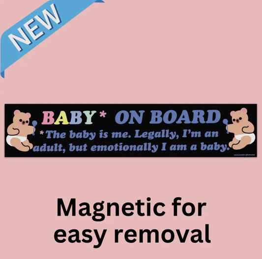Tender Ghost • Baby on Board Bumper Sticker Magnet