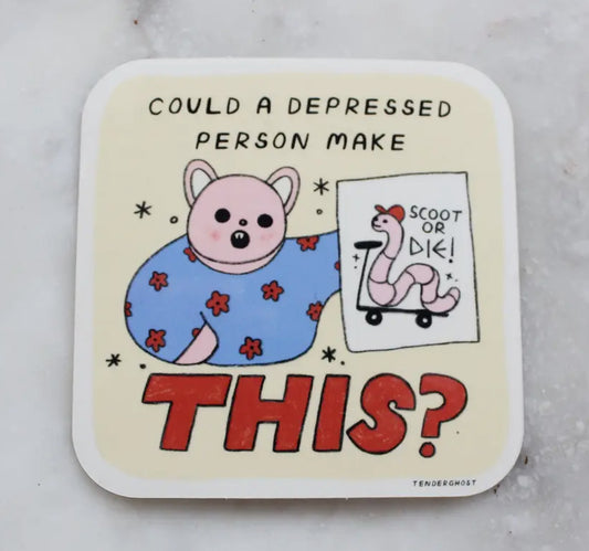 Tender Ghost • Make This Art Vinyl Sticker