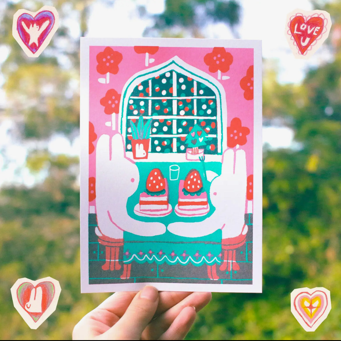 Odd Rabbits • A Sweet Way To End The Day Riso Print