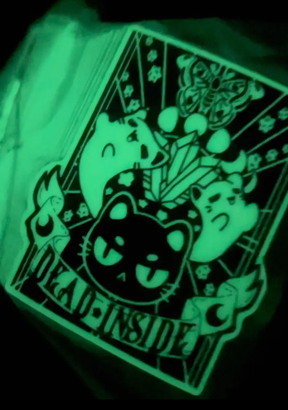 PeachyxNoodle • Glow In The Dark Vinyl Sticker, “Dead Inside”