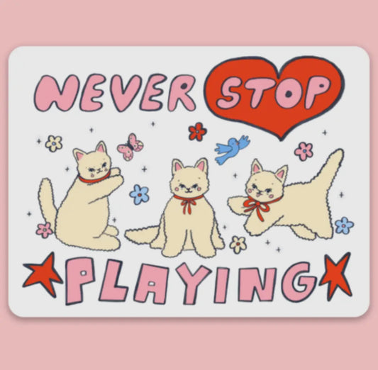 Tender Ghost • Never Stop Playing Vinyl Sticker