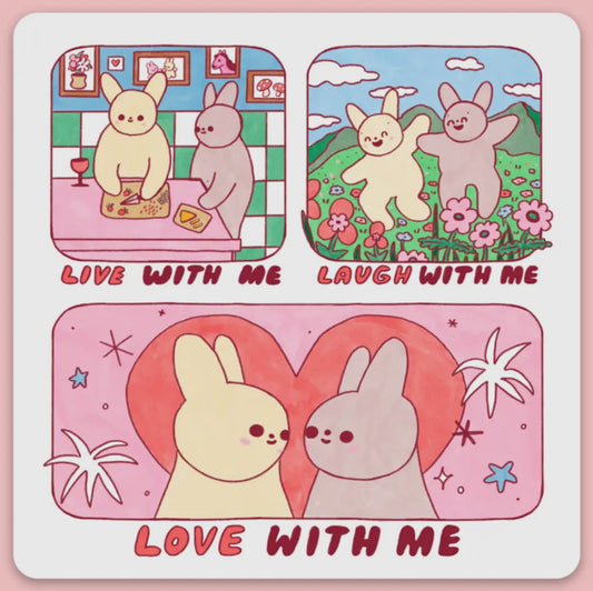 Tender Ghost • Love with Me Vinyl Sticker