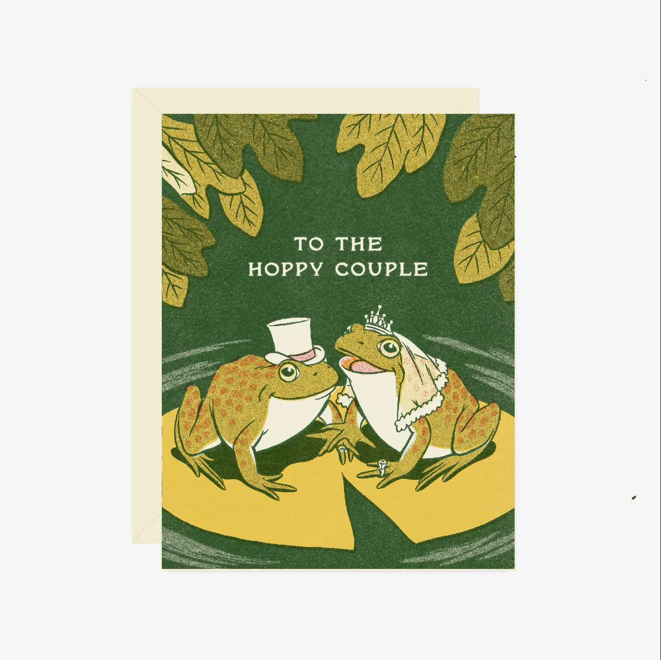 Wallflower • “To The Hoppy Couple” Frog Wedding Greeting Card