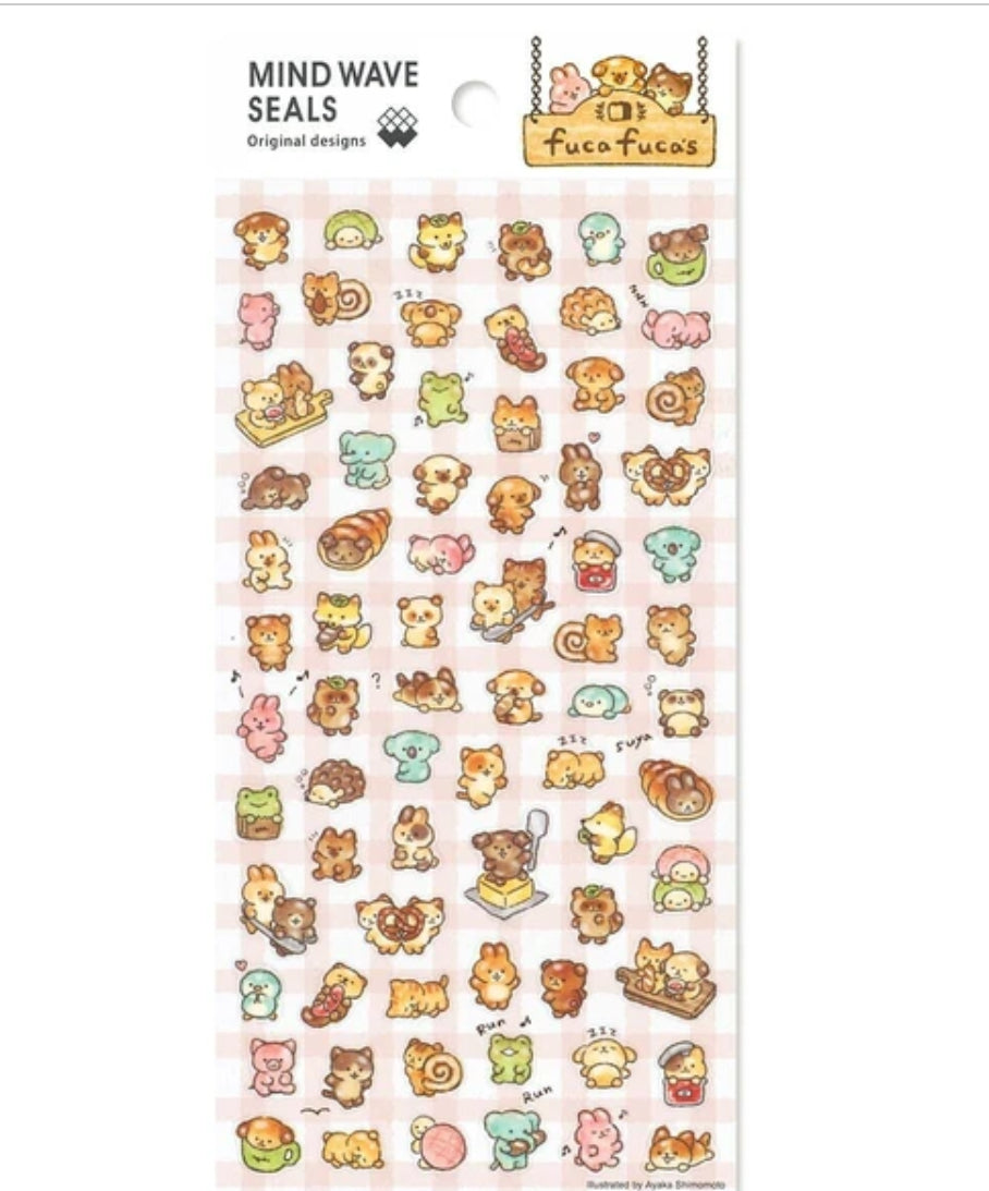 Assorted Animal Bakery Characters Stickers, Imported Japan