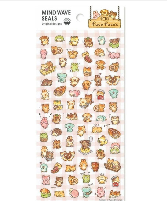 Assorted Animal Bakery Characters Stickers, Imported Japan