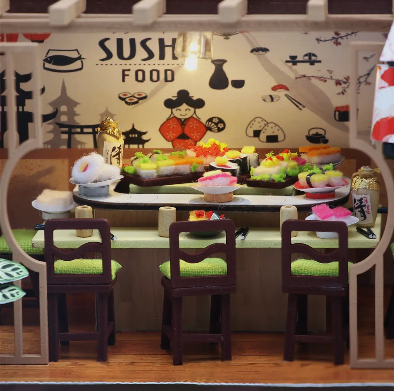 Hands Craft • Sushi House, DIY Miniature Kit