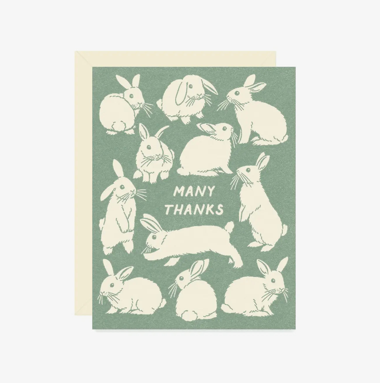 Wallflower • “Many Thanks” Bunny Rabbit Greeting Card