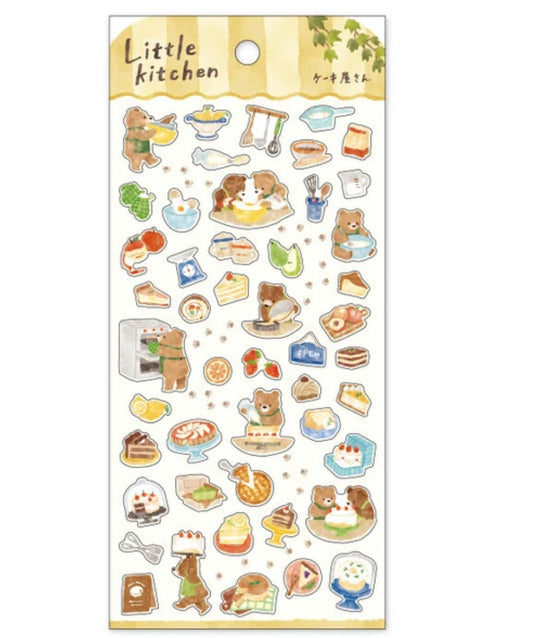 Assorted Little Kitchen Cake Shop Stickers, Imported Japan