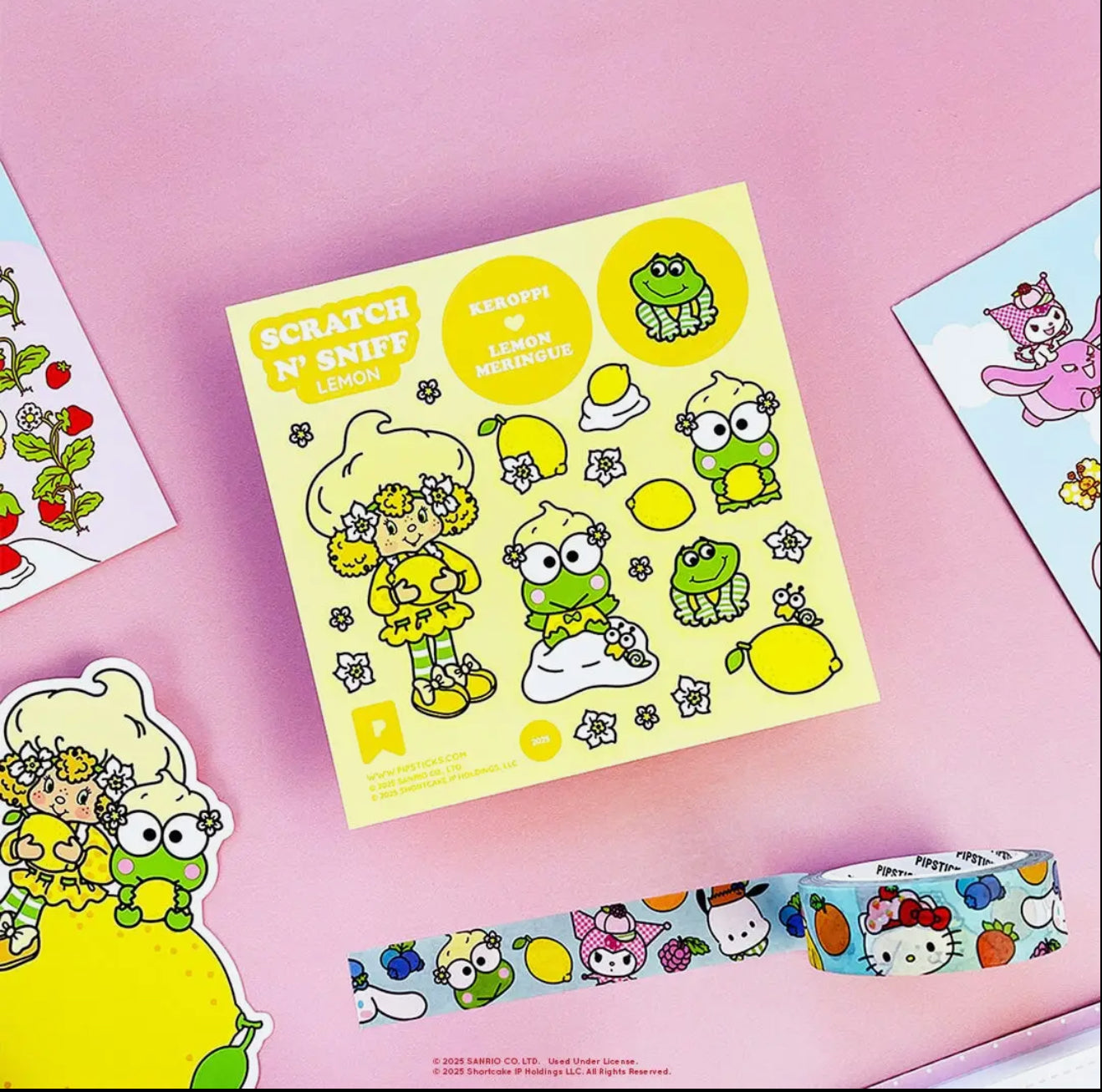 Pipsticks • Strawberry Shortcake & Keroppi, Scratch And Sniff Stickers