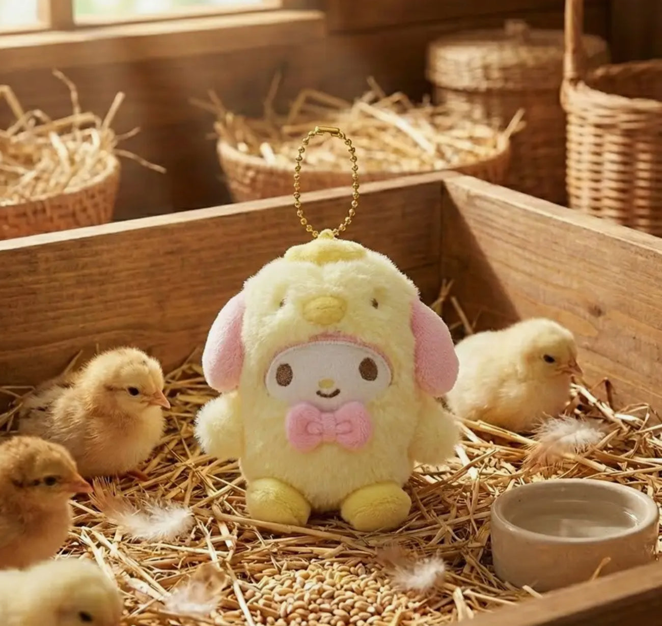 Sanrio • My Melody Chick Costume Plush Keychain