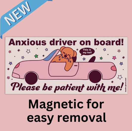 Tender Ghost • Anxious Driver Bumper Sticker Magnet