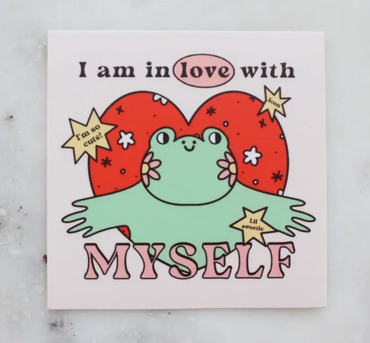 Tender Ghost • Love Myself Frog Vinyl Sticker