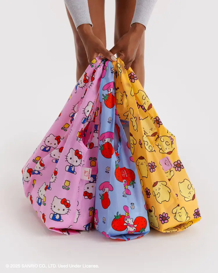 Baggu X Sanrio • Set of 3, Standard Baggu Bags, Pompompurin, My Melody, & Hello Kitty Pink