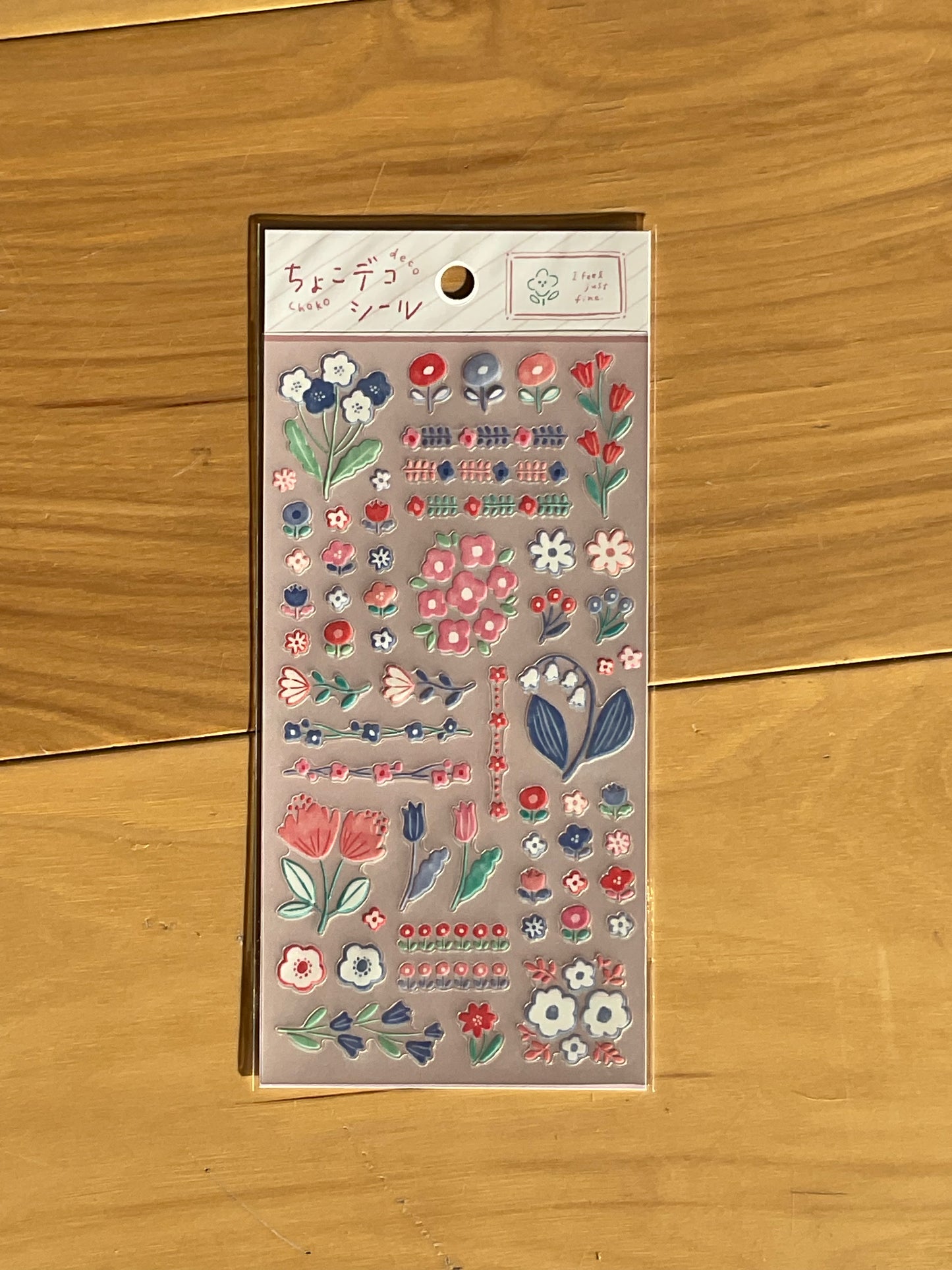 Assorted Flower Stickers, Imported Japan