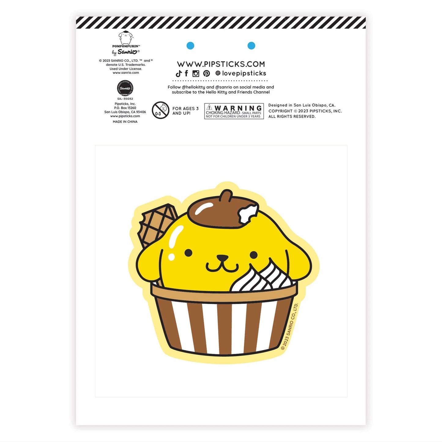 Pipsticks • Pompompurin Café Cruiser Scratch ‘n Sniff Sticker Sheet