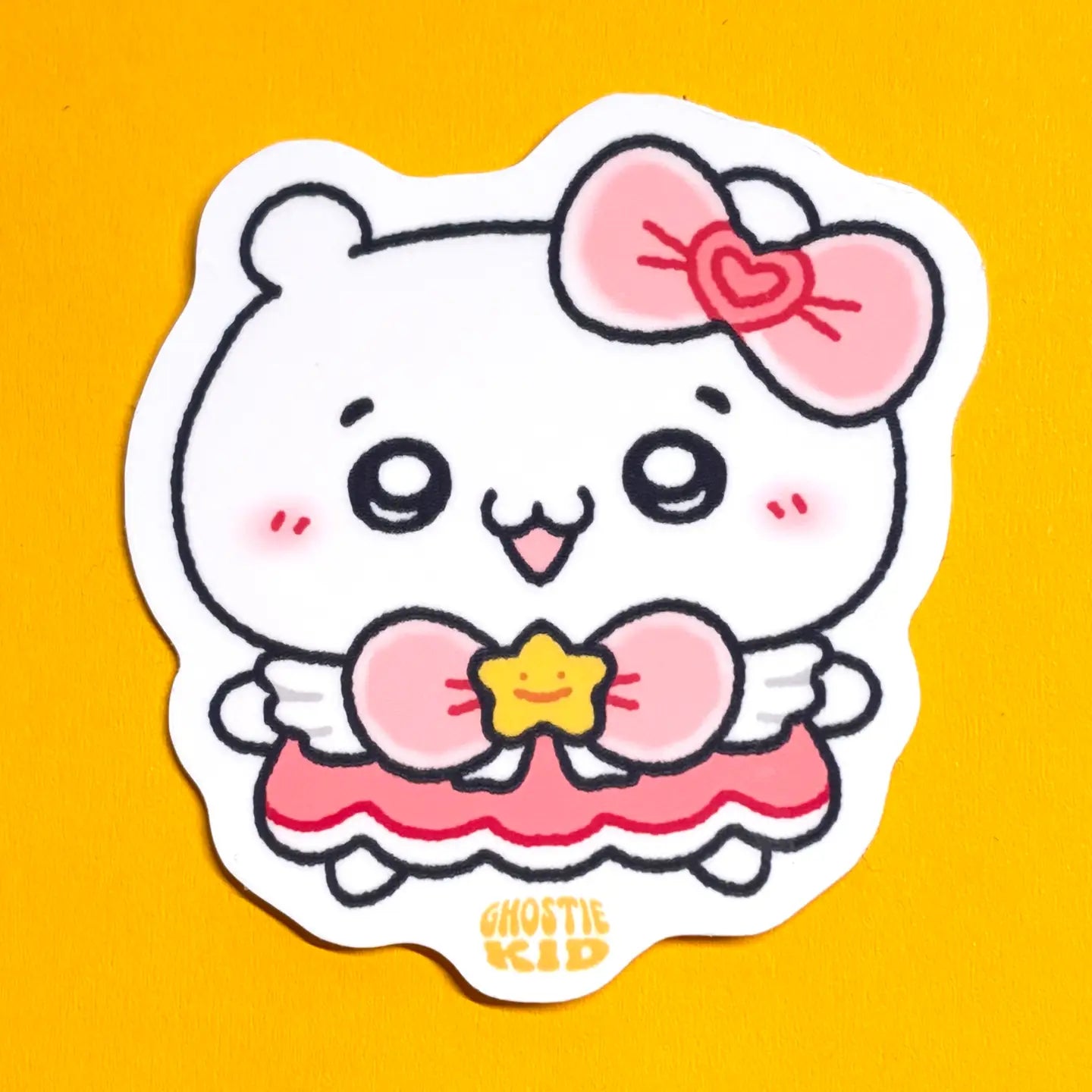 Ghostiekid • Magical Girl Hamster Vinyl Sticker