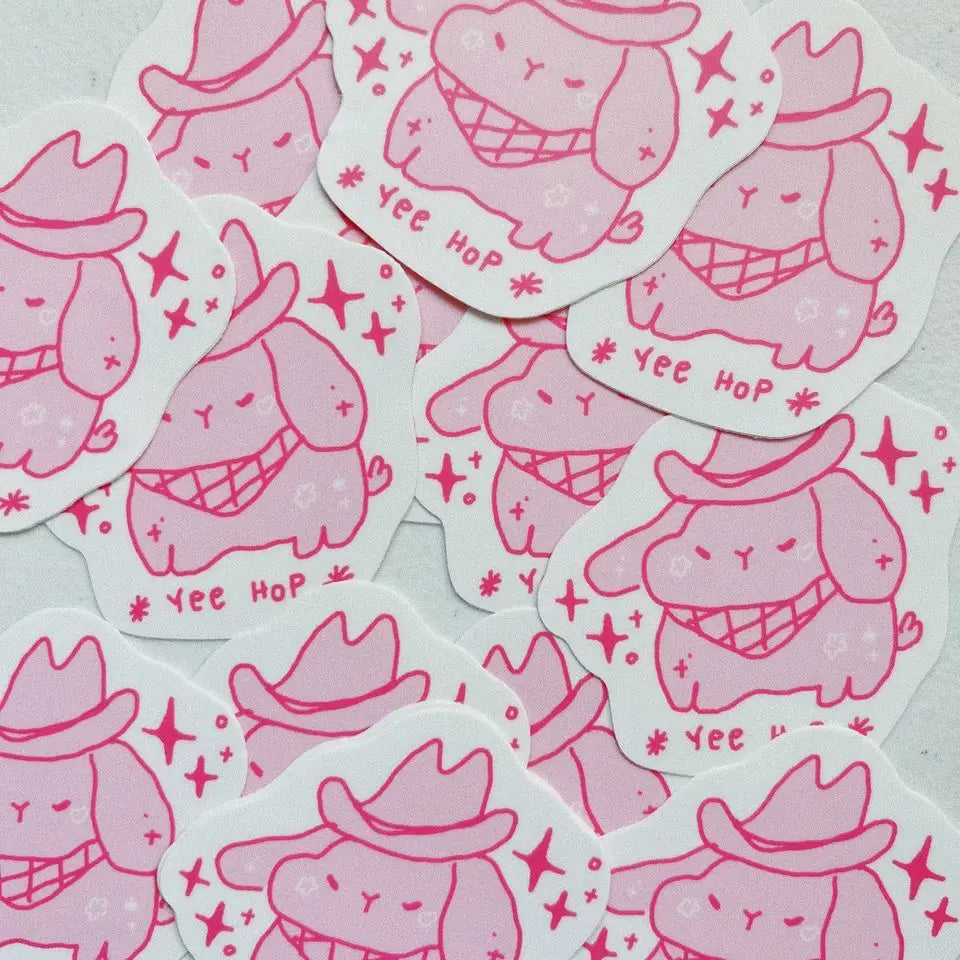 Tabetaaii • Yeehop Pink Bunny Vinyl Sticker