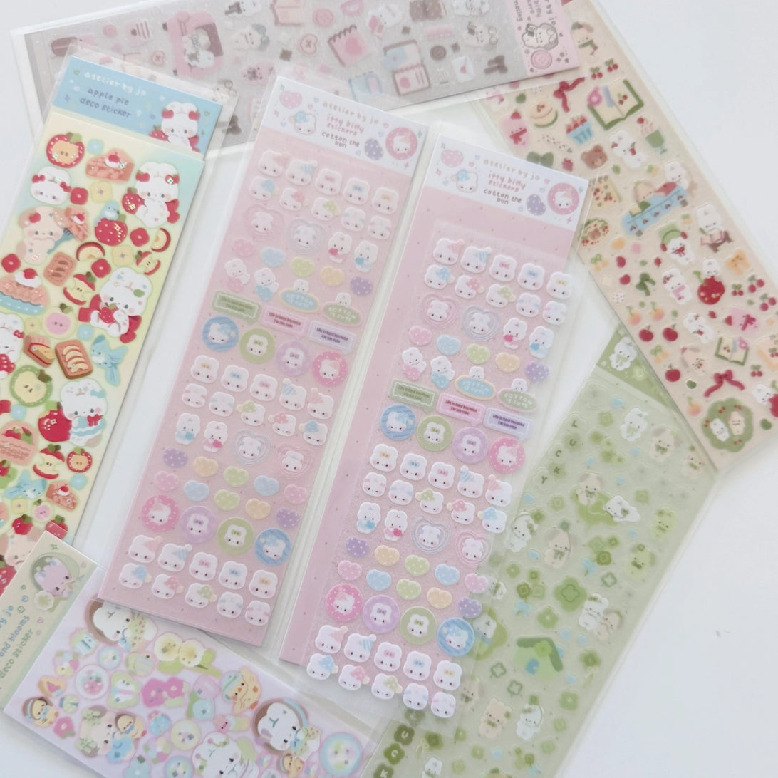 Atelier by Jo • Itty Bitty Cotton the Bun Motif Sticker Sheet