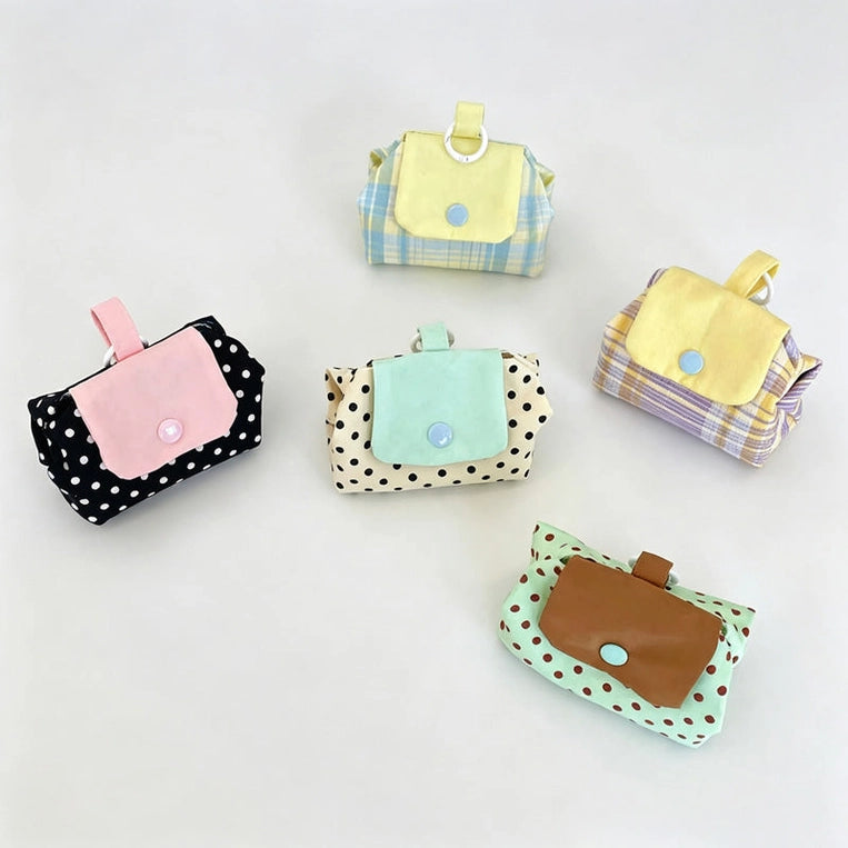 Polka Dot Coin Purse with Keychain