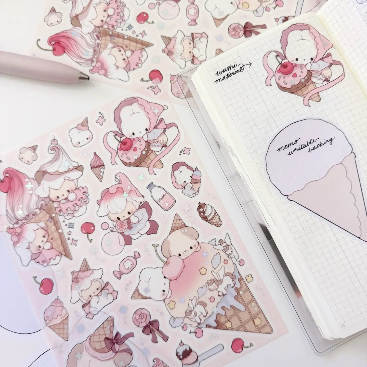 Atelier by Jo • Milky Ice Cream Large Sticker Sheet