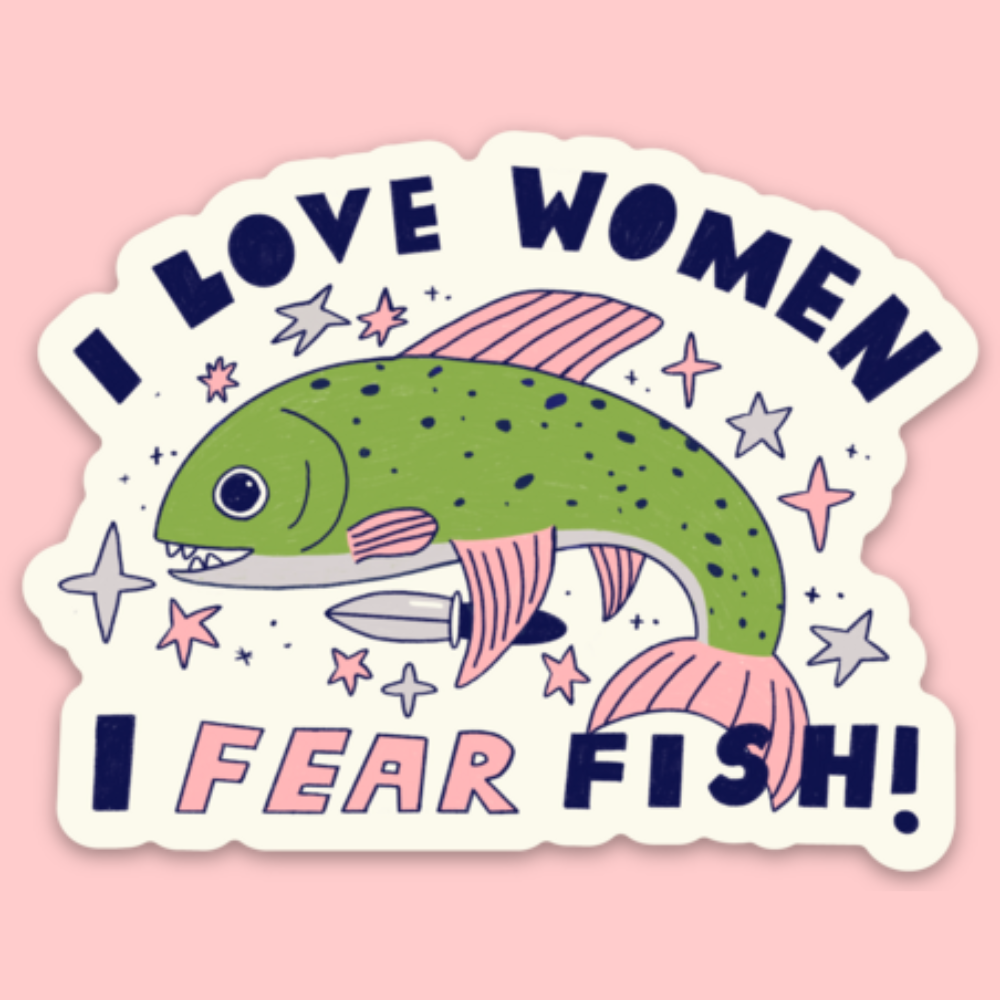 Tender Ghost • I Love Women, I Fear Fish Sticker