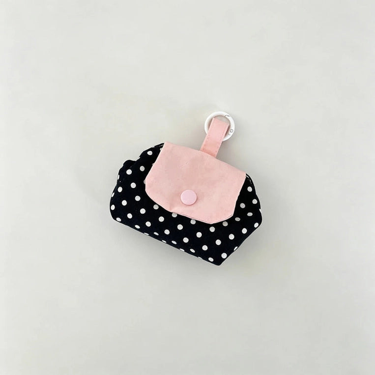 Polka Dot Coin Purse with Keychain