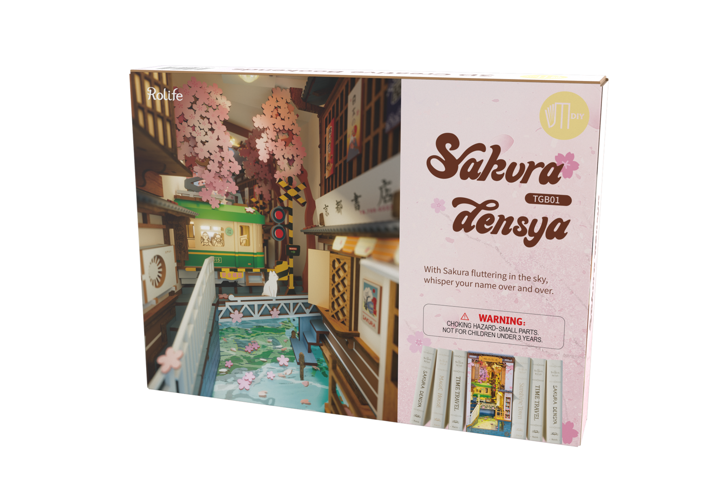 Rolife • DIY Kit House Sakura Densya Book Nook, Lights Up