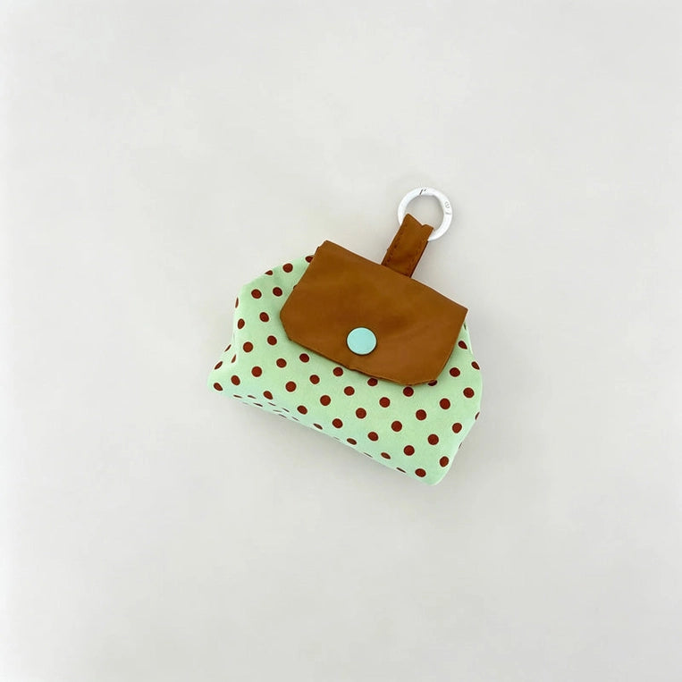 Polka Dot Coin Purse with Keychain