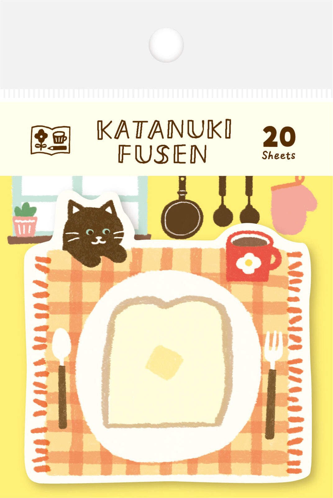 Hungry Cat Table Setting Sticky Notes, Imported Japan